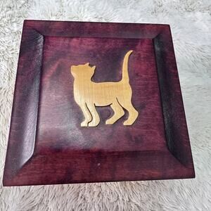 Handmade Wood Cat Box Menagerie Nova Scotia Maple Tree Canada